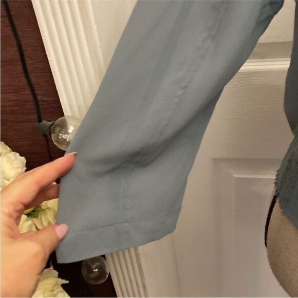 Byron Lars Elegant Blue/gray Women's Top with Floral brooch Accent, S - Picture 5 of 9